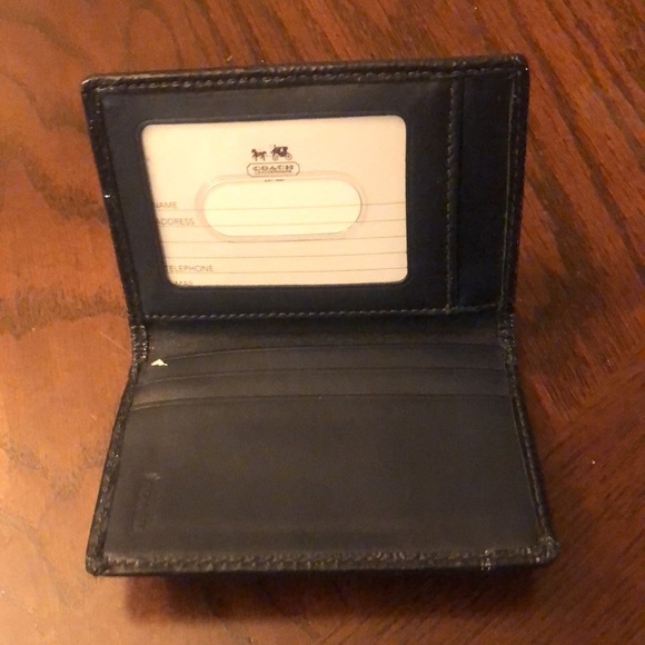 Rare Coach Chelsea Multi Colour C Navy Blue Wallet ID Card Holder Mini NWT - Picture 3 of 8